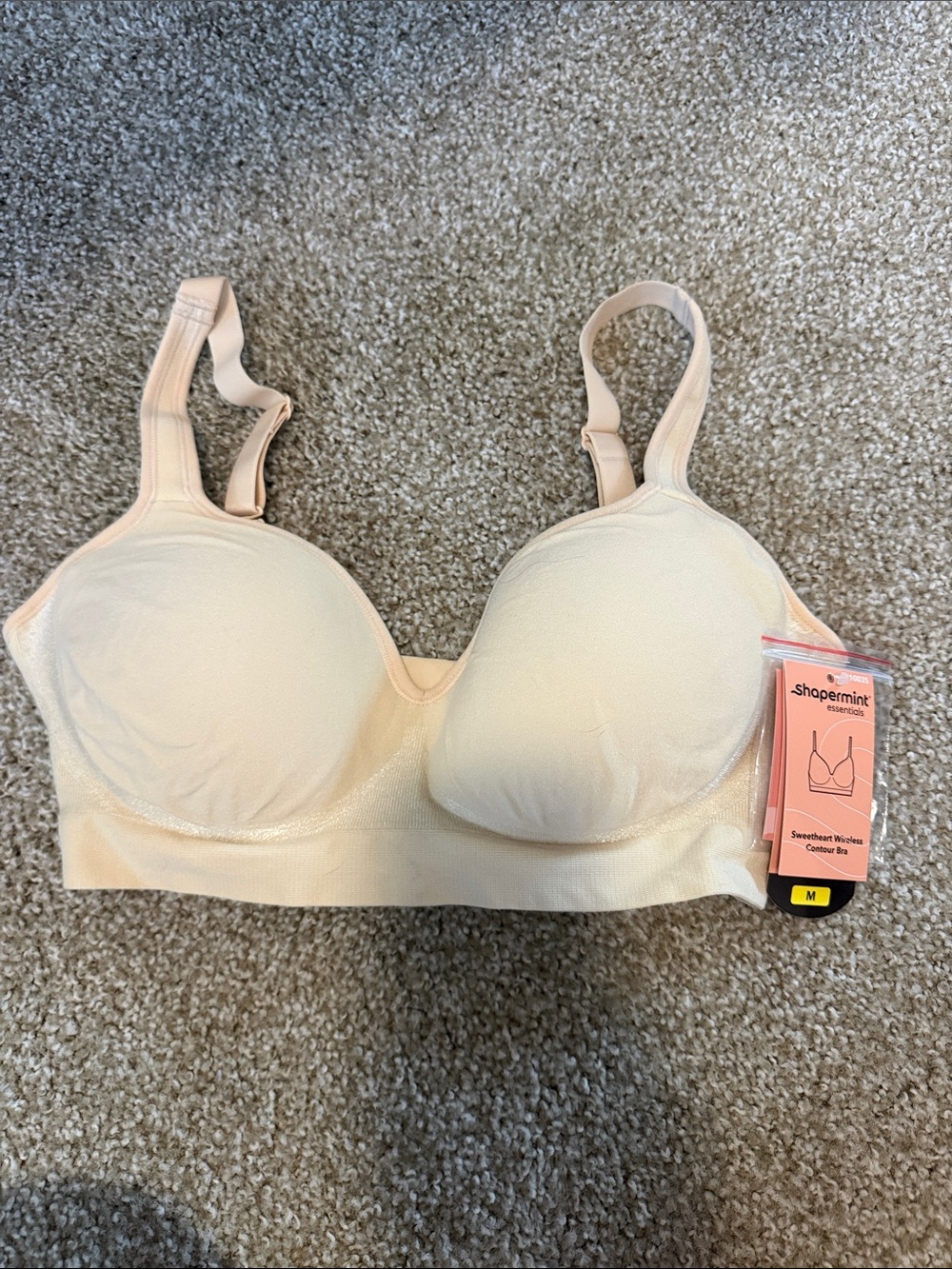 Shapermint Sweetheart Wireless Contour Bra — Nude nwt medium